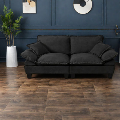 Compact Comfort Sofas, Chenille Wood Frame Modern Style For Home