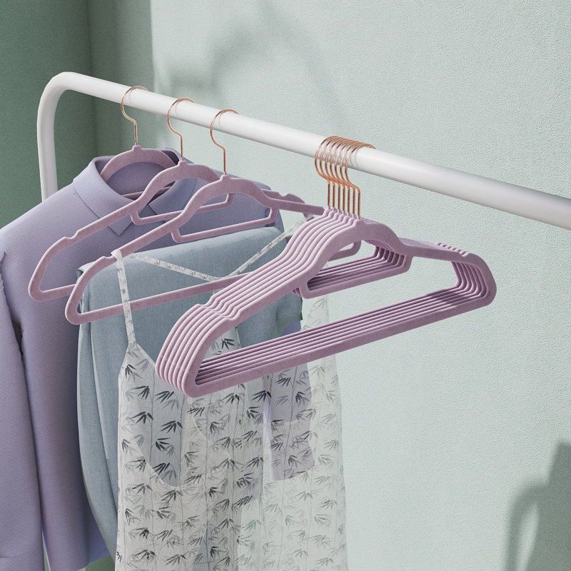 Metal Non-Slip Standard Hanger, Purple