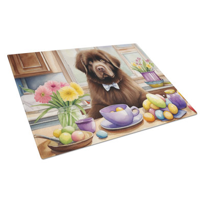 Decorating Easter Newfoundland Glass Cutting Board