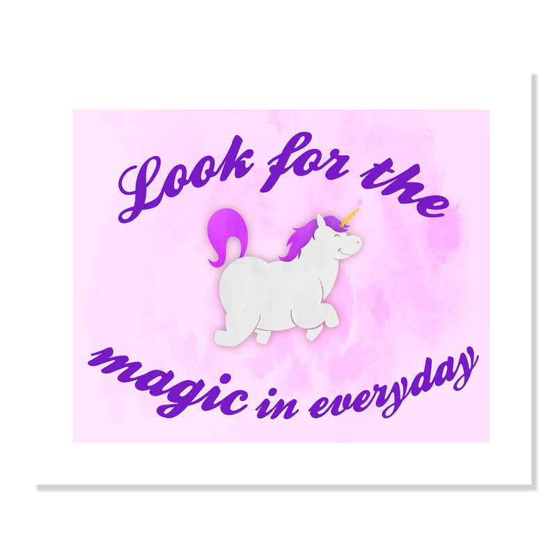 Décoration murale licorne magique pour enfants, H 24 po x l 36 po x P 1 po, Papier
