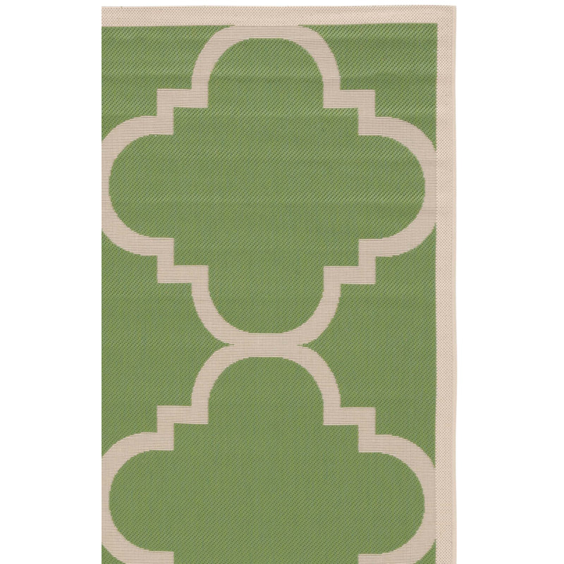 Arneshia Geometric Green Indoor / Outdoor Area Indoor/Outdoor Area Rug, Square 5'3"