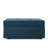 Navy Blue Tufted Waffle Stitch Storage Ottoman with Lift-Top Lid - 31 Inch Square Fabric Footrest for Living Room