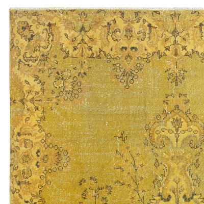 Tapis turc noué à la main de 7 x 10,8 pi. Tapis Medallion Design