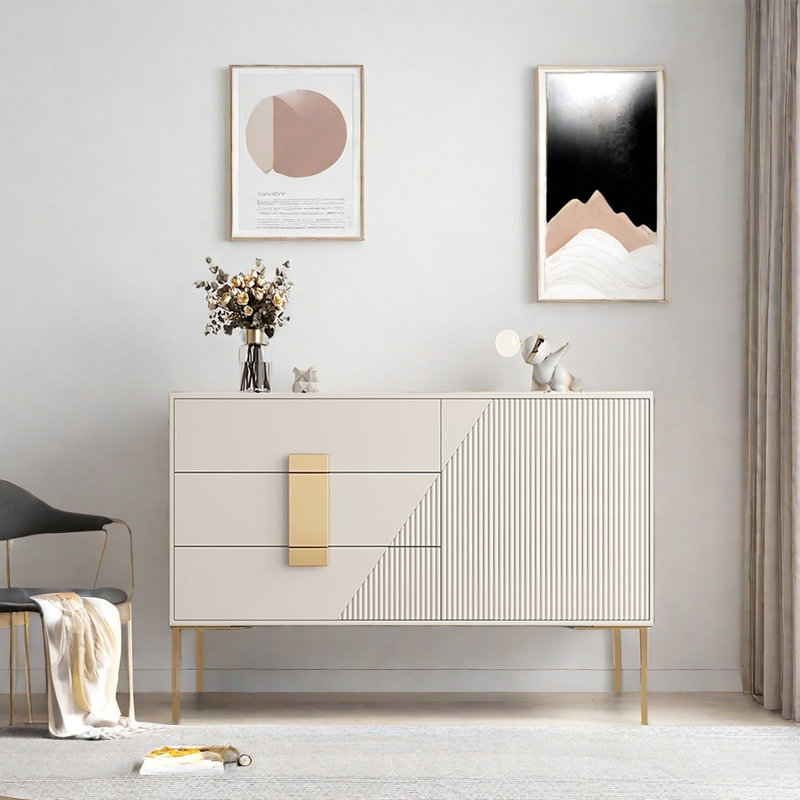 Buffet de luxe moderne et minimaliste, Kaki