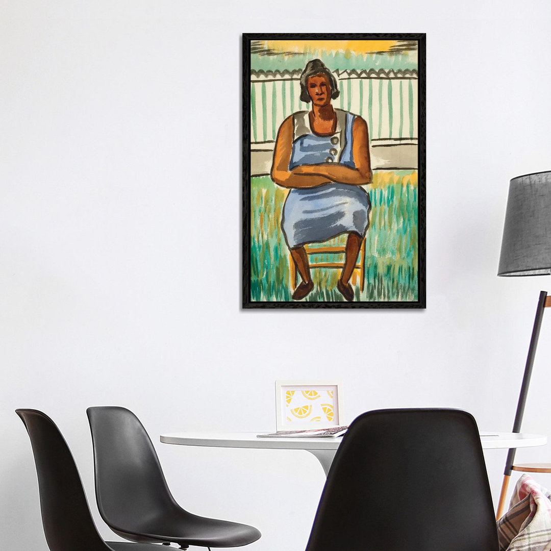 Sitzende Figur von Malvin Gray Johnson - Galerie-verpackte Leinwand Giclée auf Leinwand