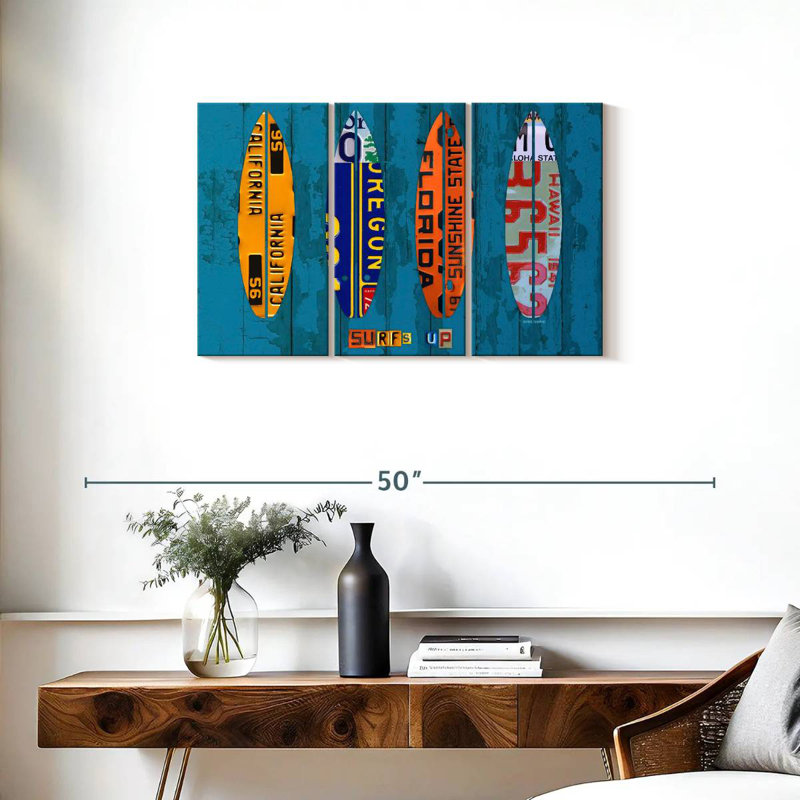 Senne Surf License Plates, 20" H x 33" W