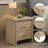 Georgia 2 Drawer Nightstand Set Of 2, Bedside Tables With Storage Drawers, Compact Wood Night Stands For Bedroom, End Table Or Side Table For Living Room, 15.7" D X 18.9" W X 21.2" H, Beige