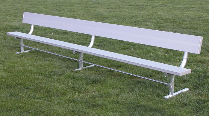 Banc de parc en aluminium, 8 pi