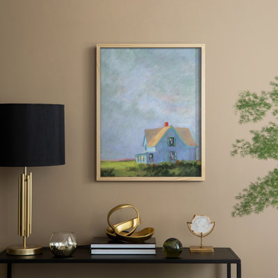 Blue Cape Framed Print - Solid Wood