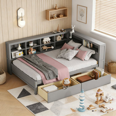 Wooden Full Size DayBed with 2 Drawers