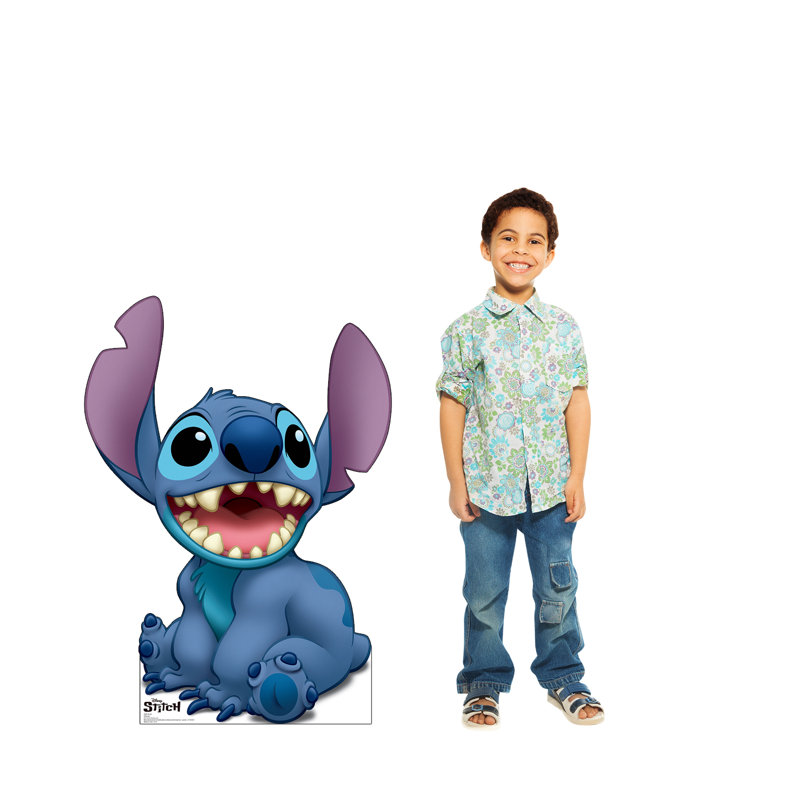46'' Blue and Purple Disney Stitch Cardboard Cutout Standup