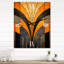 Vecteurs orange et gris - Horloge murale moderne à formes abstraites-1213853062