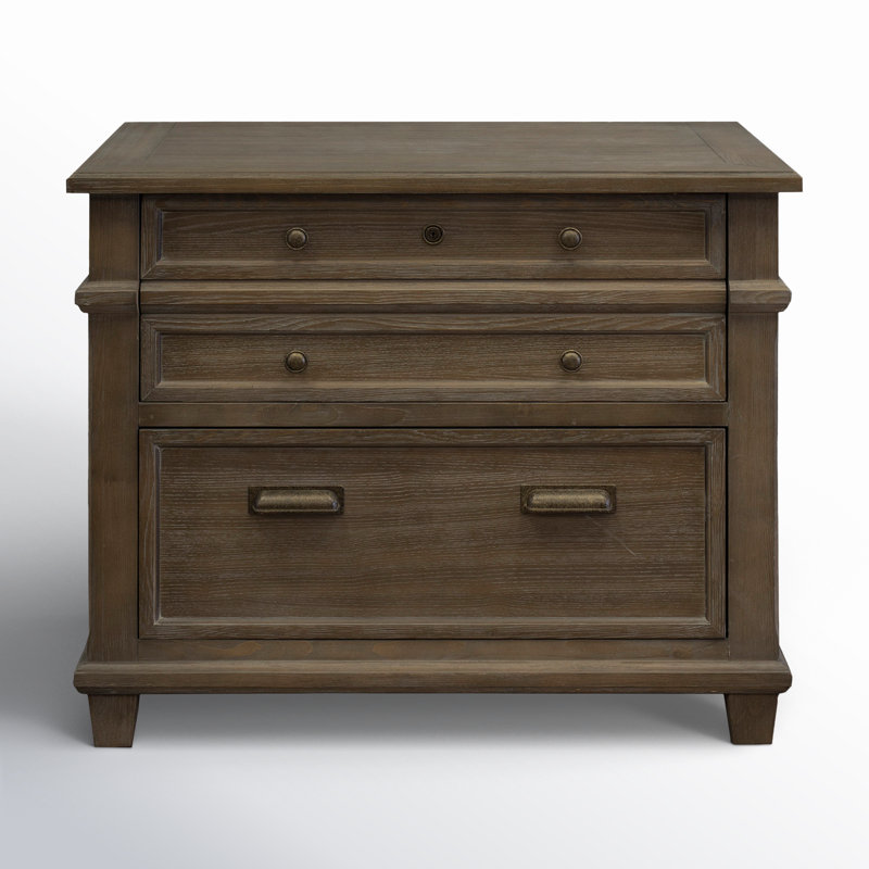 Alderton 36" W 2-Drawer Solid Wood Lateral Filing Cabinet
