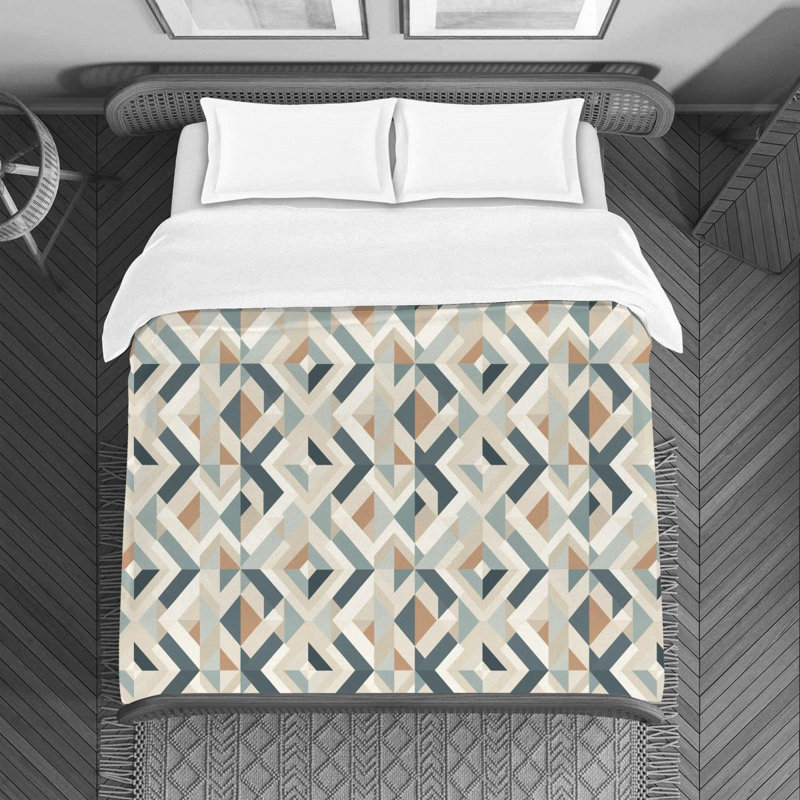  Abstract Geometric Bedding, Queen Duvet Cover