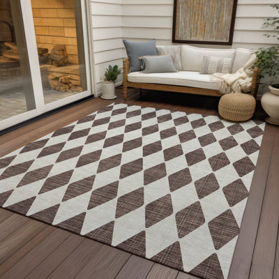 Tapis intérieur / extérieur Loreen avec envers antidérapant