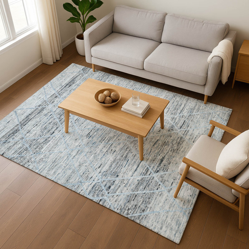Premium Machine Washable Honig AMF1658 Diamonds Rug, Rectangle 10' x 14'