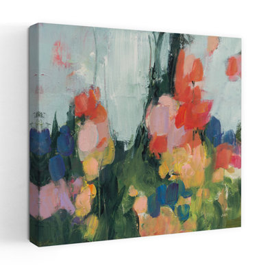 Jardin abstrait I, art floral abstrait
