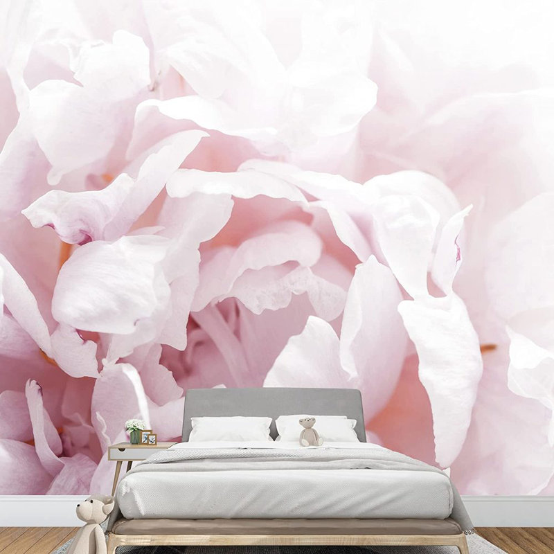 Floral Petal Closeup Peel & Stick Floral Border, 100" L x 144" W