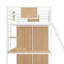 Lit mezzanine simple avec bureau en L et garde-robe-113694517