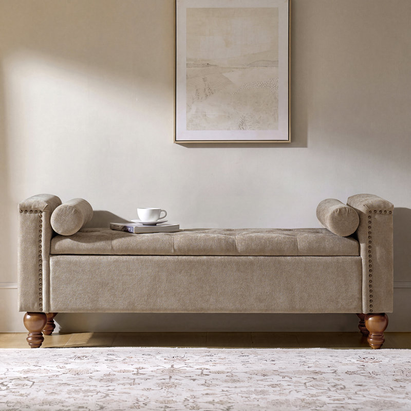 Banc de rangement Delor Traditional, Brun