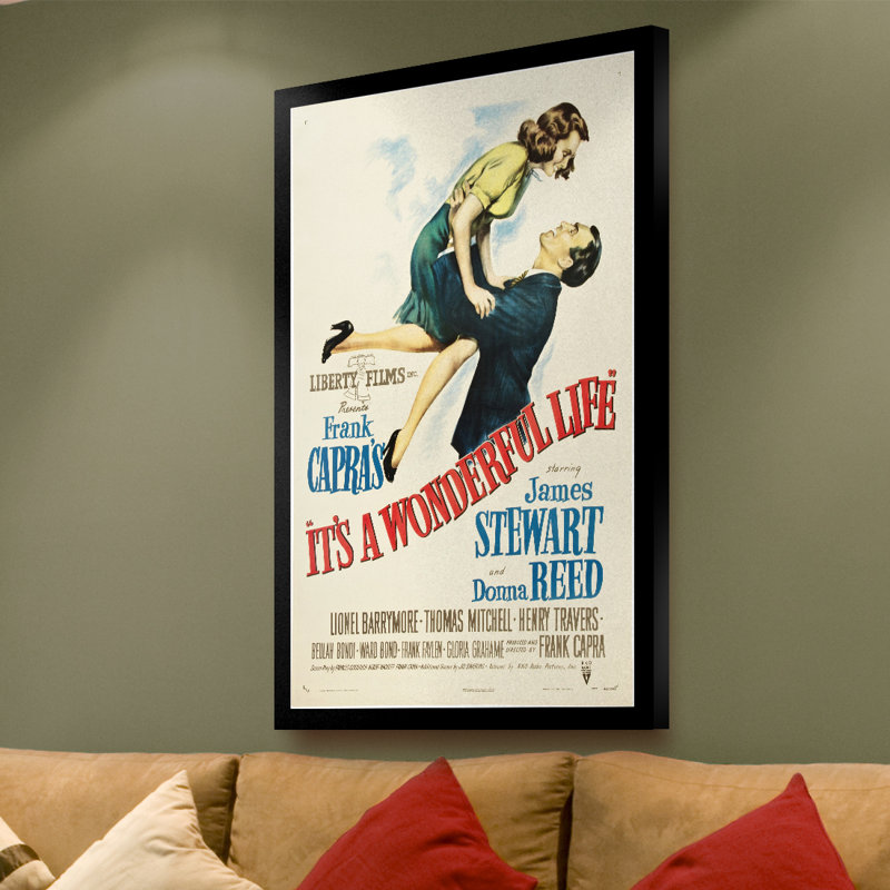 «It's a Wonderful Life», reproduction d'annonce sur toile, H 19 po x l 14 po x P 2 po