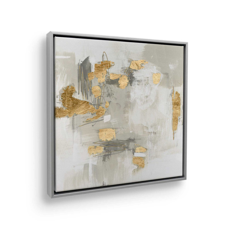 Impression sur toile Taupe Shimmer I par June Erica Vess, H 30 po x l 30 po, Argent argent