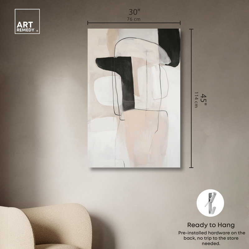 «Geometric Essence Canvas» par Art Remedy, Toile tendue, H 45 po x l 30 po