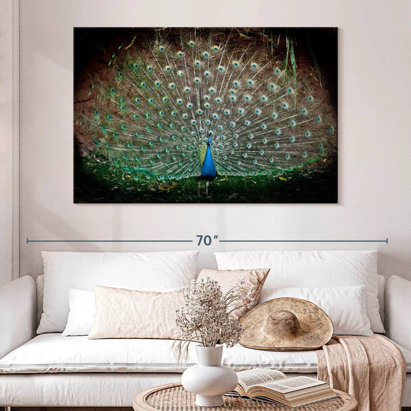 Peacock Elegance, 34" H x 51" W