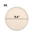 Ensemble de 6 assiettes de service rondes 100% porcelaine 6 pièces-273647582