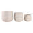 Planter Set Polyresin Carved Sculptural Design Decorative Indoor Outdoor Container Pots Contemporary Minimalist Style Durable Lightweight Construction Set Of 3-1874235880