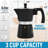 Zulay Kitchen Italian Style 3 Espresso Cup Moka Pot Classic Stovetop Espresso Maker