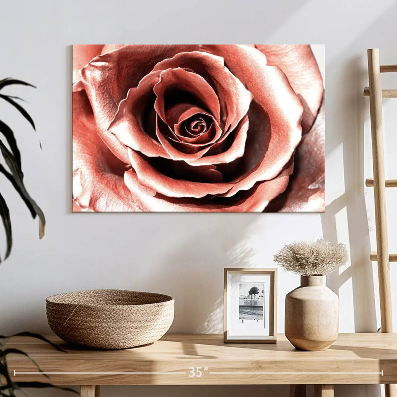 Fleur Harnek or rose, H 16 po x l 24 po