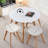 Acrylic Dining Chairs Set of 2, Clear Kitchen Chair with Padded Seat, Solid Wood Legs For Living Room, Home Office-1591190209-1591190215