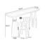 Ensemble de tables de bar droites pour 2 personnes en bois massif noir