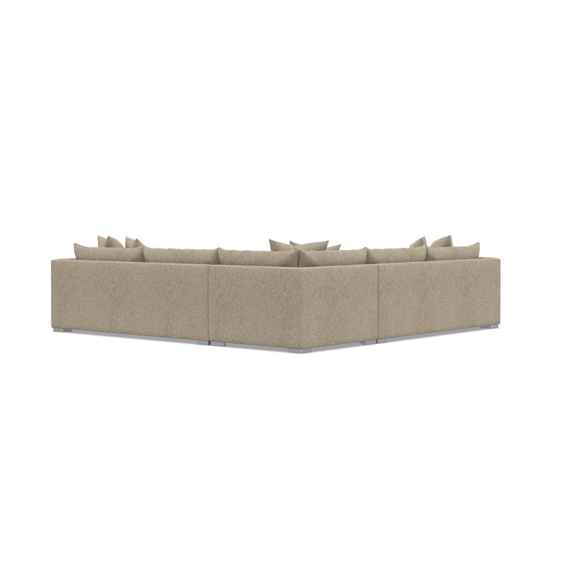 Sectional, Tan Polyester