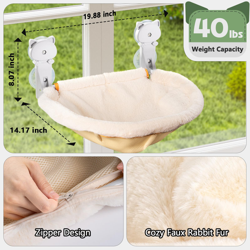 Faux Rabbit Fur Hammock Pet Bed