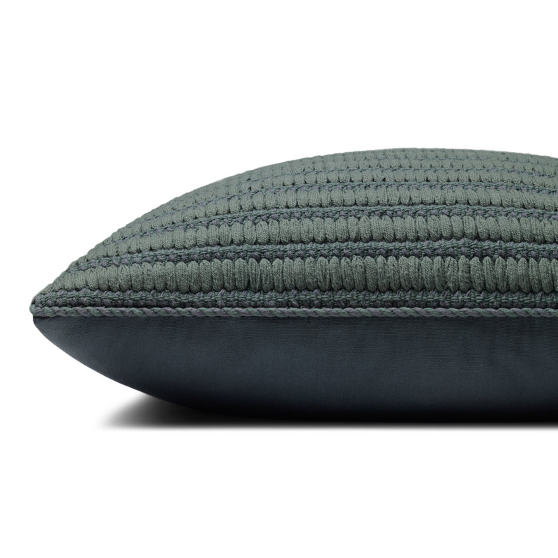 Coussin décoratif Amber Lewis x Loloi Callahan, Bleu, Polyester