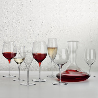 Dimple 17oz. Handmade Crystal Wine Glass Set