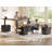  66.9" x 57.1" Office Desk Electric Standing Desk with 6 Drawers Brown + Black-1702613606