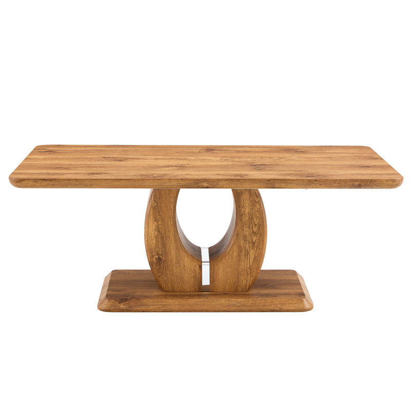 Table basse rectangulaire au look moderne et luxueux, 47 po x 25,6 po x 18 po, pour différentes pièces, bureau en bois simple et facile à nettoyer - salle à manger polyvalente, support pour différentes pièces 47 po x 25,6 po x 18 po