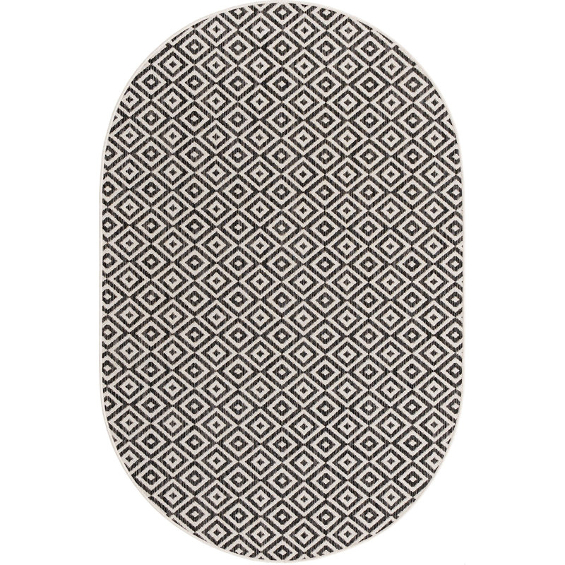Tapis intérieur / extérieur Jill Zarin Costa Rica, Ovale 5 pi 3 po x 8 pi