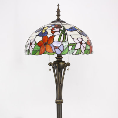 Lampe sur pied Tiffany Colibri Amber