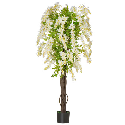 160cm Faux Flowering Tree in Pot