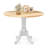 Wooden Dining Table With Round Tabletop And Curved Trestle Legs-765546396-765546464