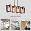 Lustre en bois rustique et en métal accrocheur pour la salle à manger et les espaces de vie