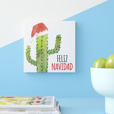 « feliz navidad cactus », impression sur toile tendue