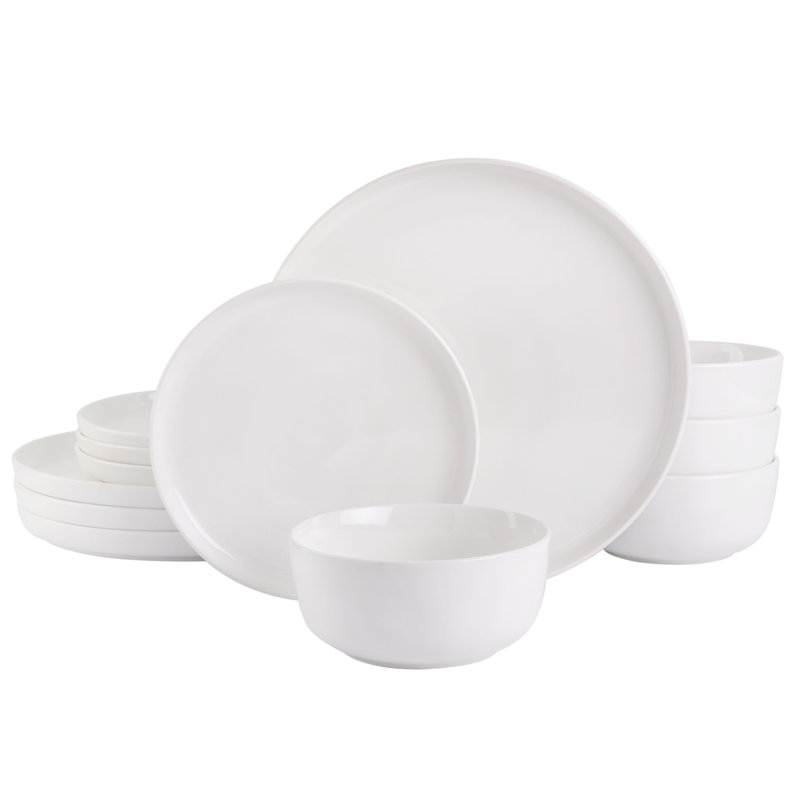 Gibson Home Oslo 12-Piece Dinnerware Set, White