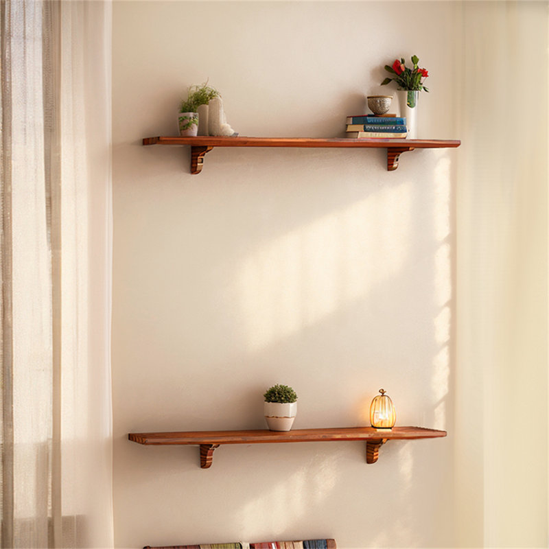 Solid Wood Floating Wall Shelf, 5.90" H x 39.37" W x 5.90" D