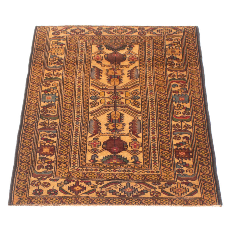 Tapis brun Teimani 2 pi 10 po x 4 pi 7 po