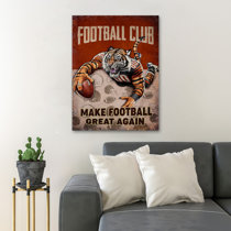  Football Vinyl Wall Decal - Customizable Home or Locker Room  Decor - Football Decor With Player's Personalized Name and Number -  Athlete's Wall Decor for Bedroom, Game Room or Home Gym 